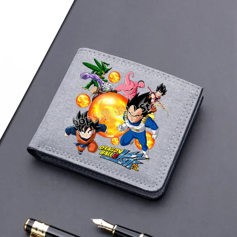 Dragon Ball patterned wallets - Ultra Instinct and Shenron child Goku