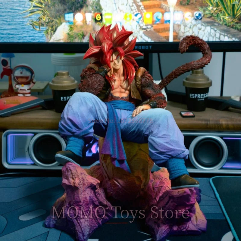 Action figure Dragon Ball - Gogeta Super Saiyan 4 seduto