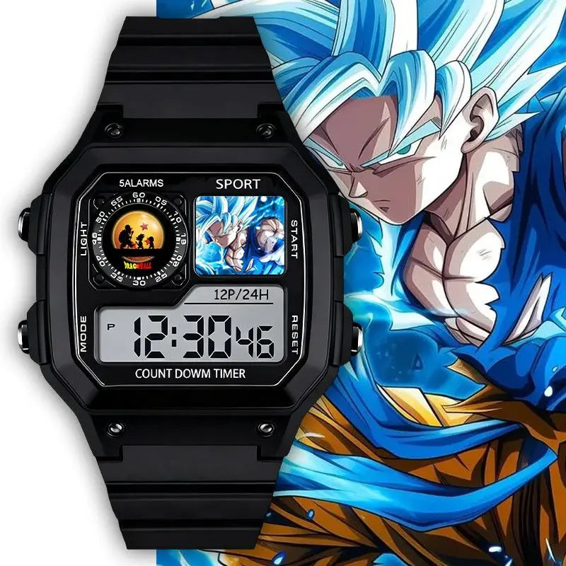 Dragon Ball Black Digital Watch - Goku Super Saiyan Blue