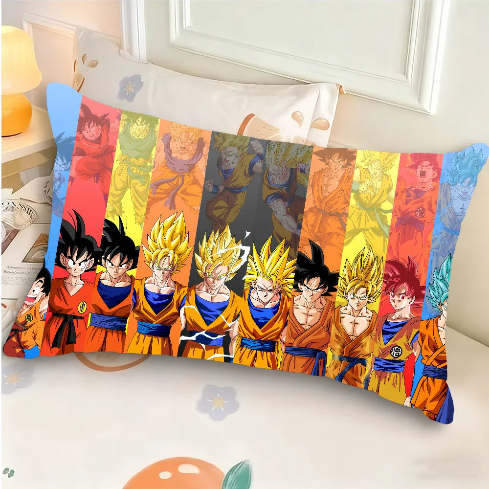Fodera per cuscino rettangolare Dragon Ball - trasformazioni di Goku