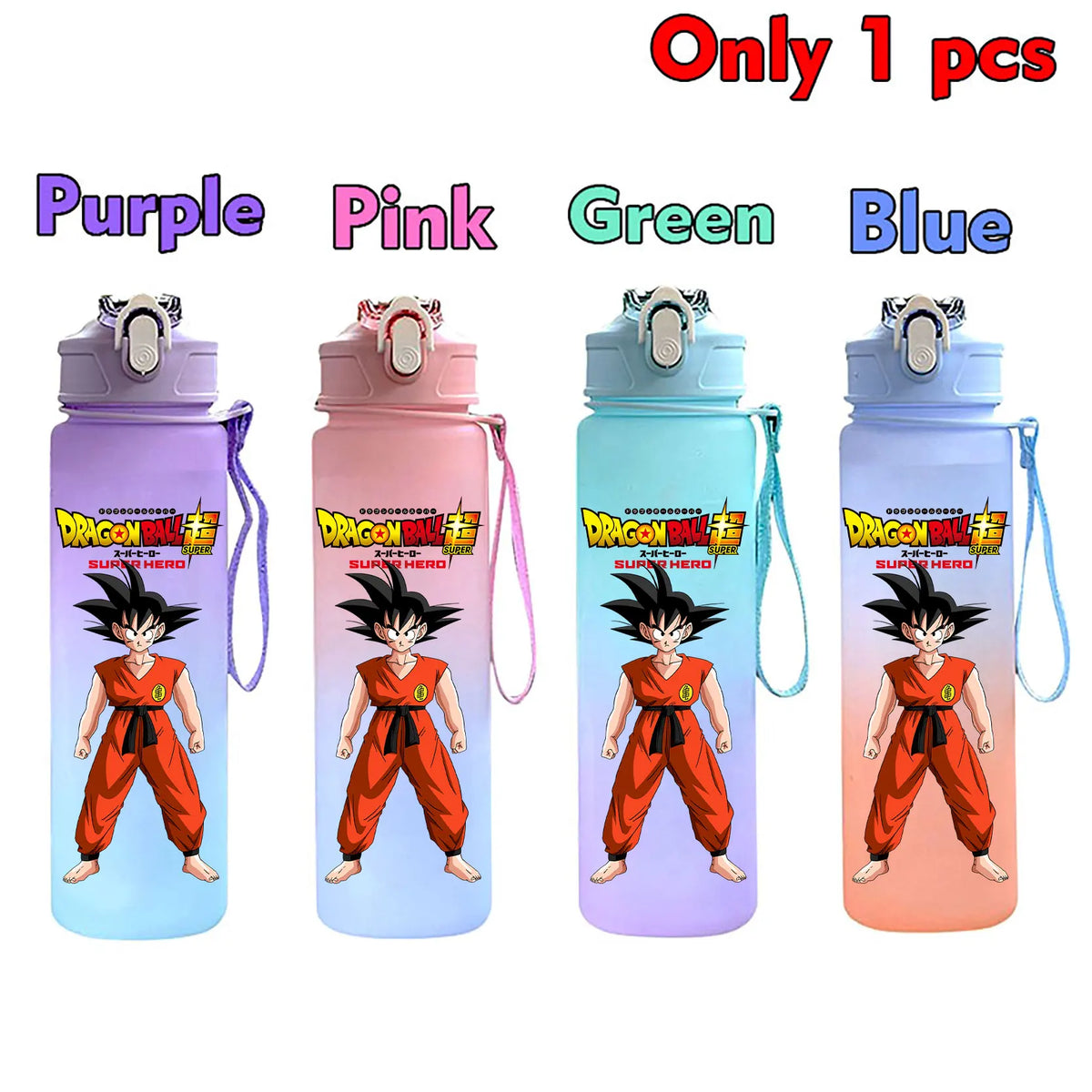 750 ml Dragon Ball bottle - Goku Vegeta and Trunks