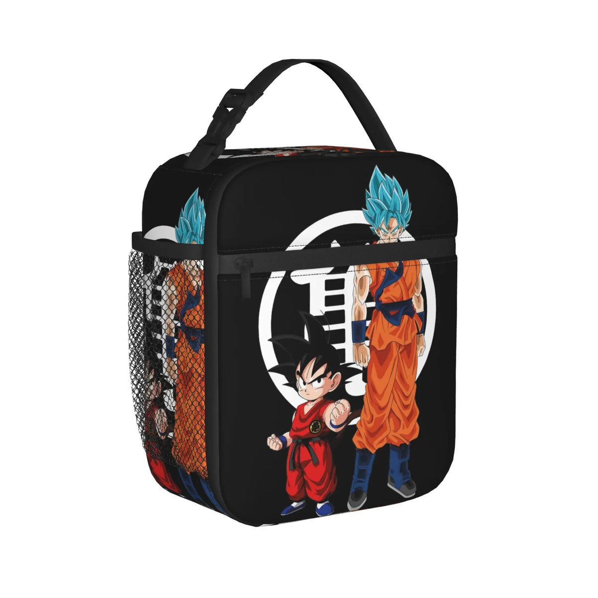 Sac repas noir Dragon Ball - Goku enfant Goku Blue et kanji Kame