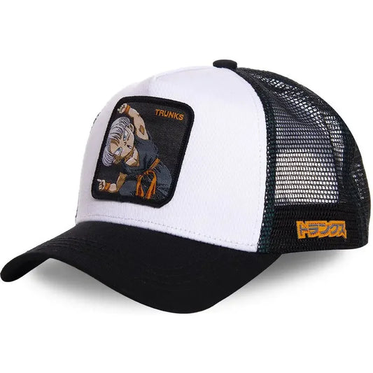 Casquette noire et blanche Dragon Ball - Trunks en portrait