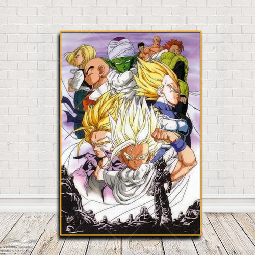 Vertical Poster Dragon Ball - Trunks Super Saiyan and its allies