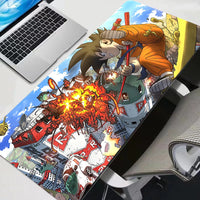 Goku on a motorbike in the city