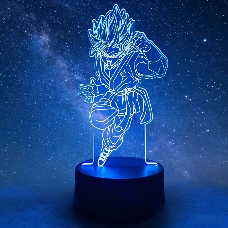 Dragon Ball 3D effect lamp - Goku and Vegeta luminous