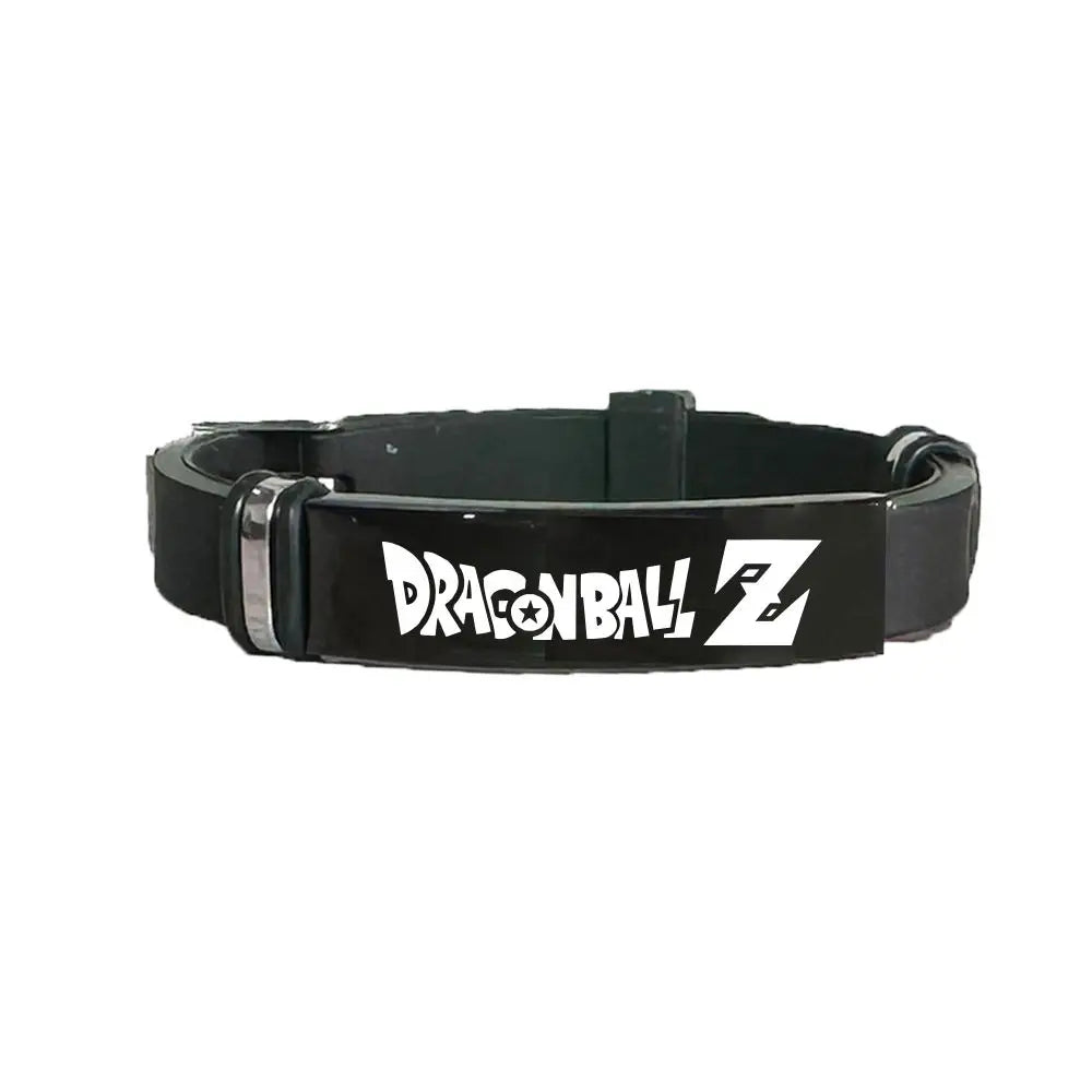 Black bracelet - white Dragon Ball Z logo