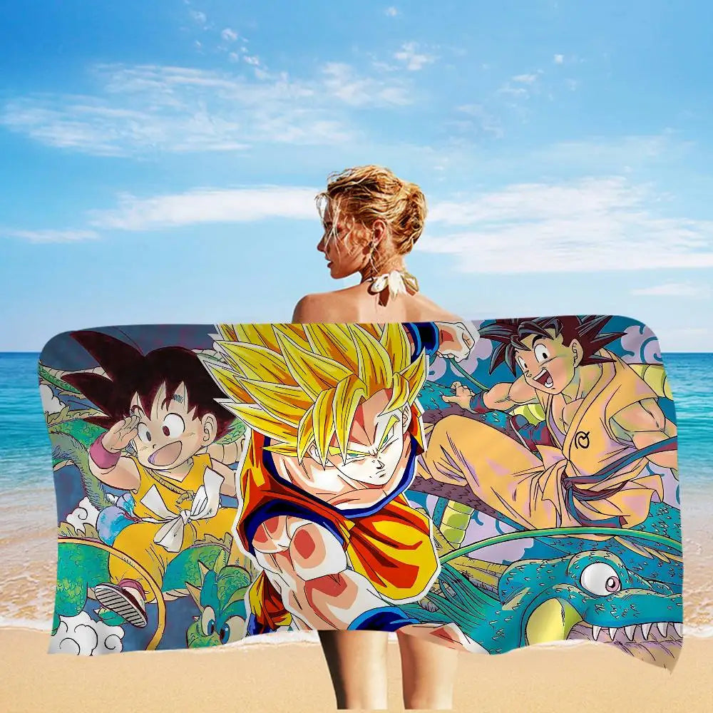 Dragon Ball Strandtuch - Kind Goku und Super Saiyan
