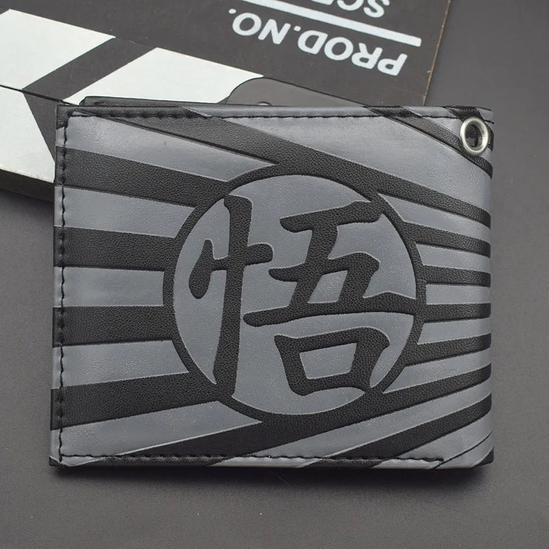 Portefeuille gris et noir Dragon Ball - Goku aux bras croisés et logo Z