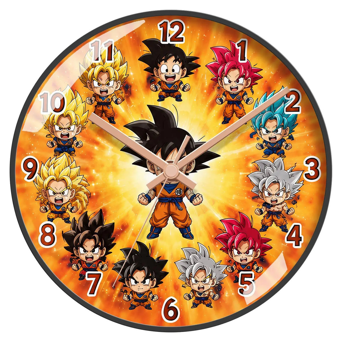 Orologio da parete Dragon Ball - trasformazioni di Goku in cerchio