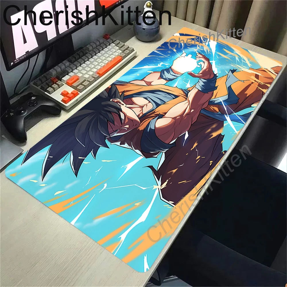 Large blue mouse mat Dragon Ball - Vegeta and warriors gathered