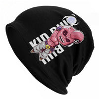 Kid Buu rose et lettrage blanc