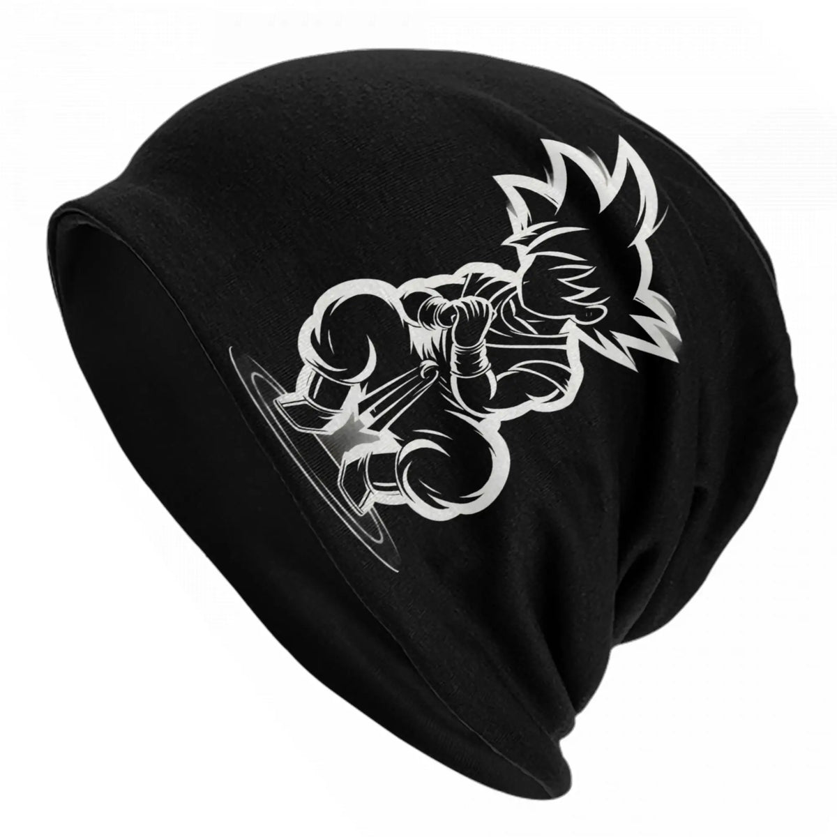 Black hat Dragon Ball - Goku child drawn in white