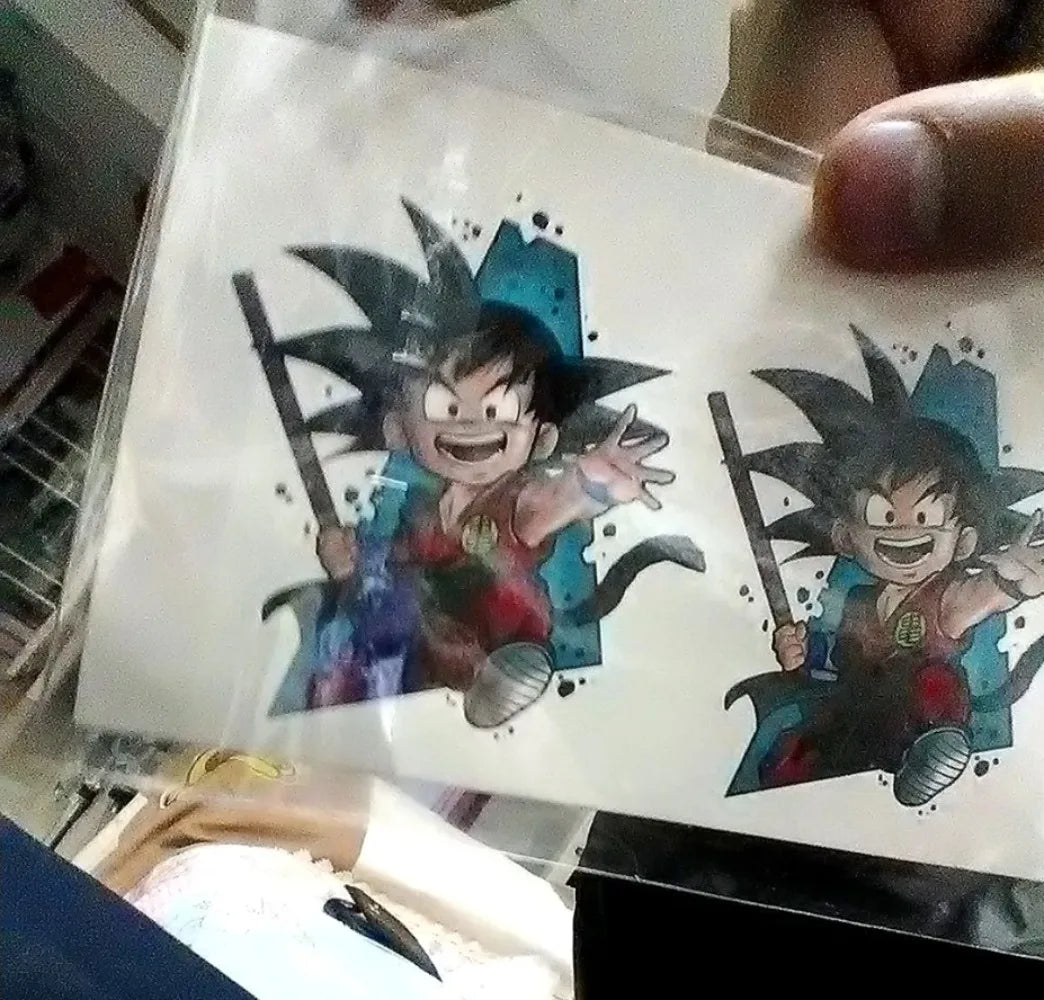 Tijdelijke Tattoos Dragon Ball - Goku Kind in Red Dress
