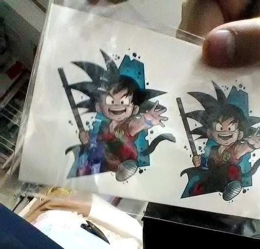 Tijdelijke Tattoos Dragon Ball - Goku Kind in Red Dress