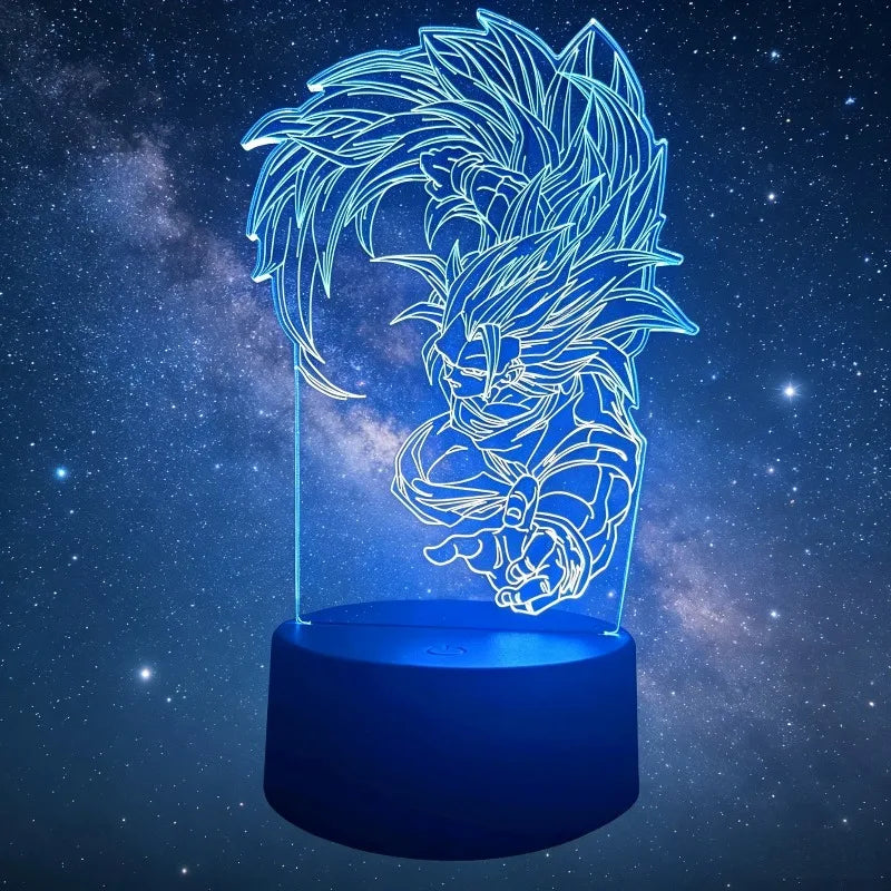 Dragon Ball 3D effect lamp - Goku and Vegeta luminous