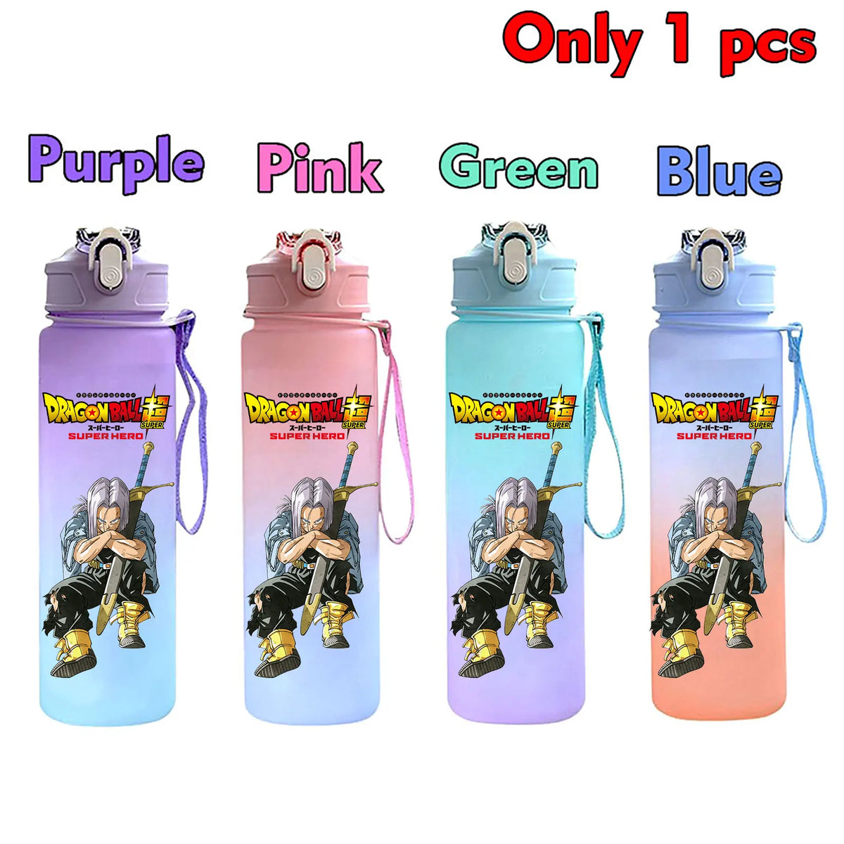 750 ml Dragon Ball bottle - Goku Vegeta and Trunks