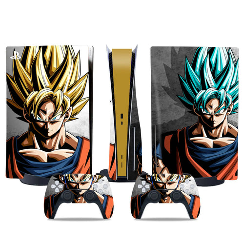 Adesivo PS5 e controller Dragon Ball - Goku capelli dorati e blu