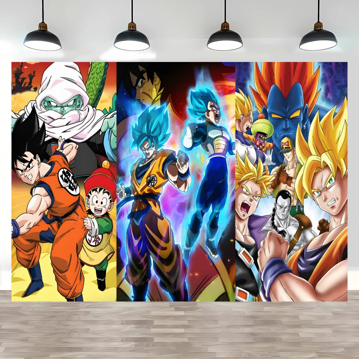 Toile de fond anniversaire Dragon Ball - Goku et ses transformations