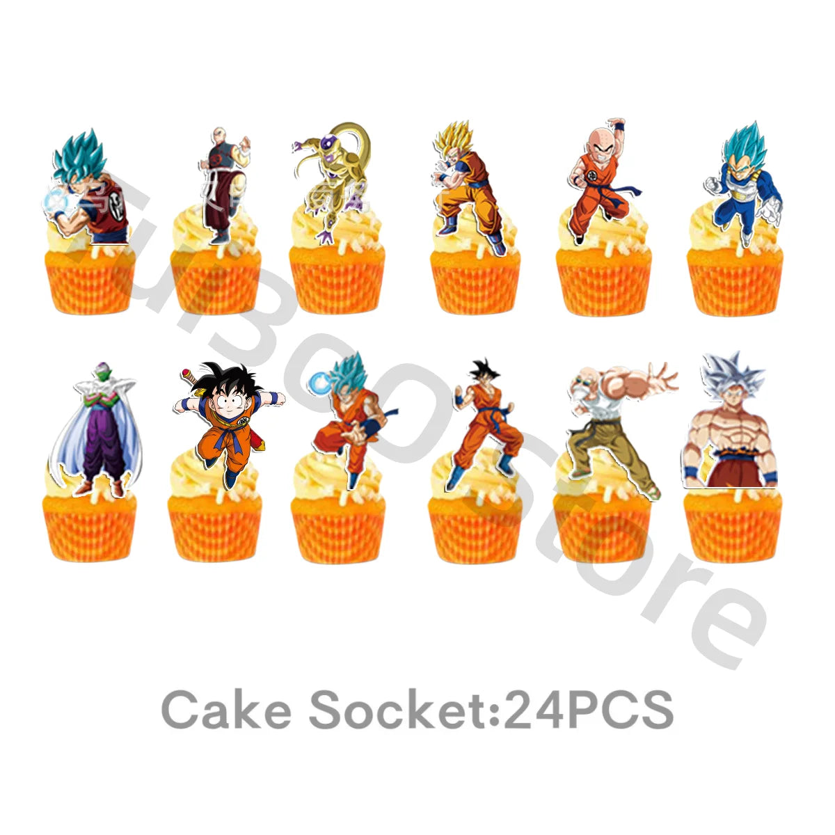Dragon Ball Geburtstagsgeschirr - Goku und goldener Super Saiyans