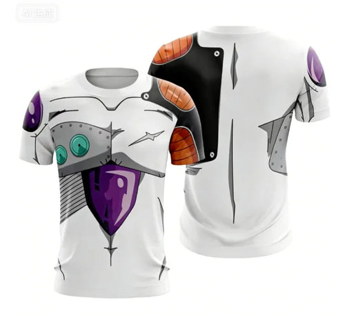 T-shirt bianco Dragon Ball corpo di Mecha Freezer
