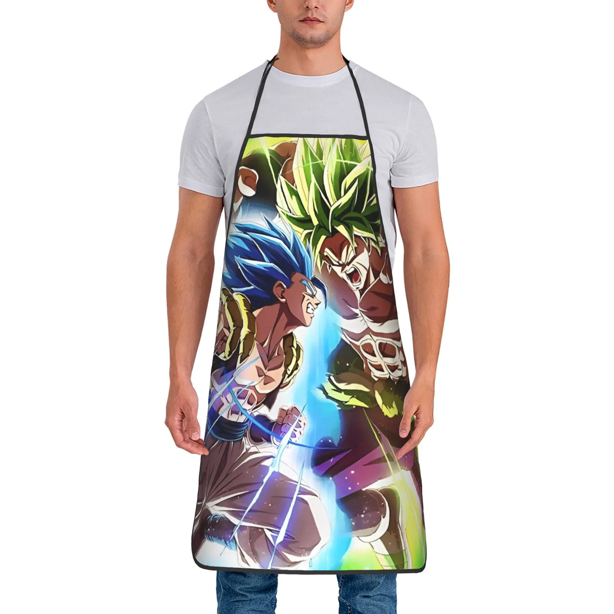 Delantal naranja Dragon Ball - Goku niño y kanji grande Go