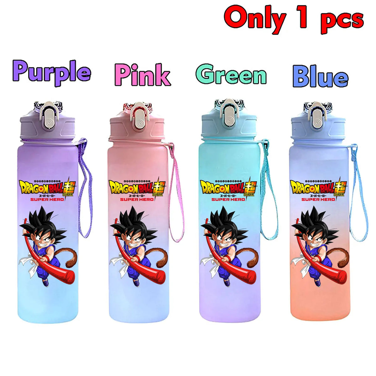 750 ml Dragon Ball bottle - Goku Vegeta and Trunks