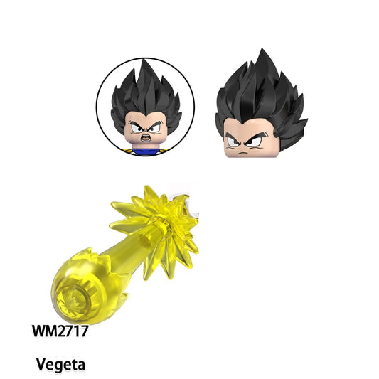 Kit der Figur zu Dragon Ball zusammenbauen - Vegeta schwarzes Haar und gelbe Energie
