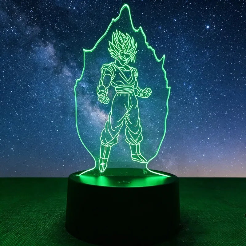 Dragon Ball 3D effect lamp - Goku and Vegeta luminous