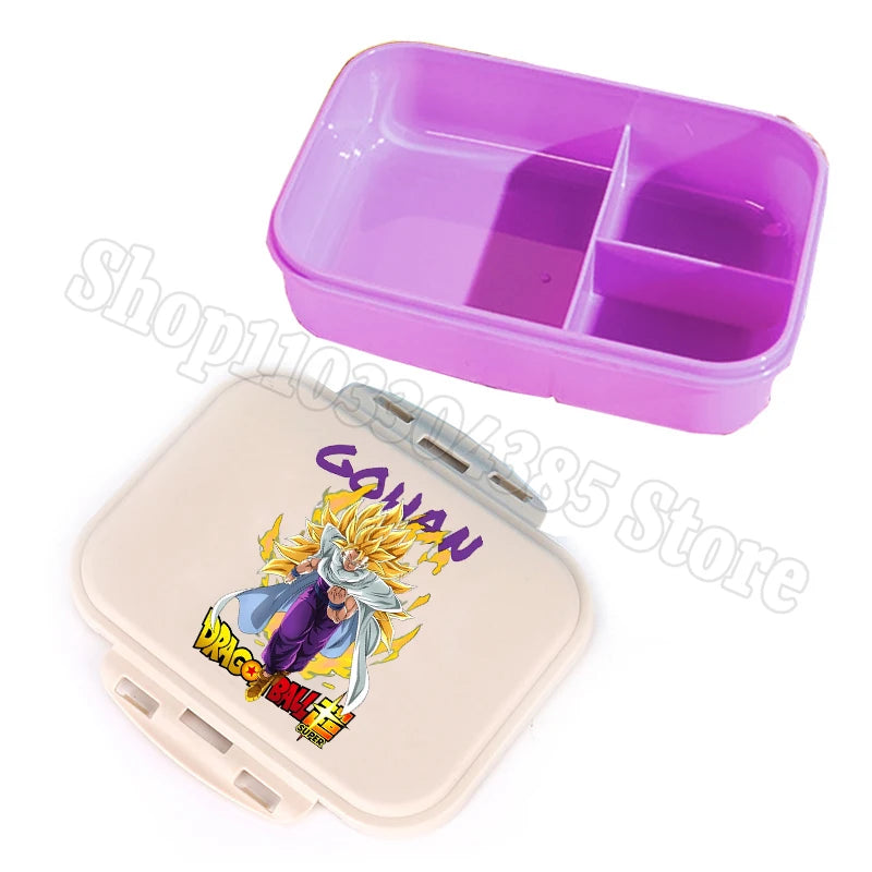 Boîte à goûter compartimentée violette Dragon Ball - Gohan Super Saiyan