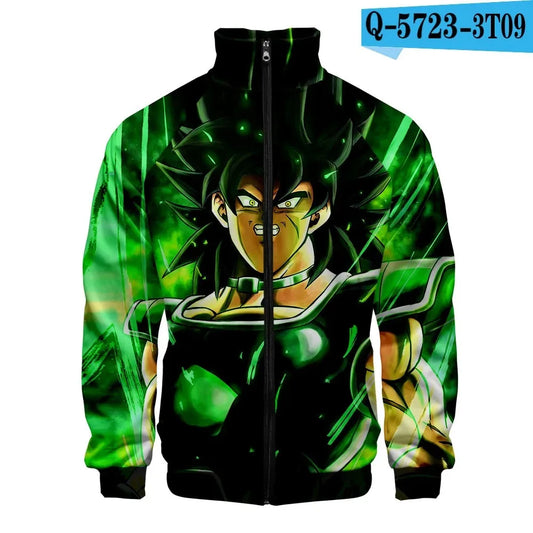 Groen geritsde jas Dragon Ball - Broly in harnas