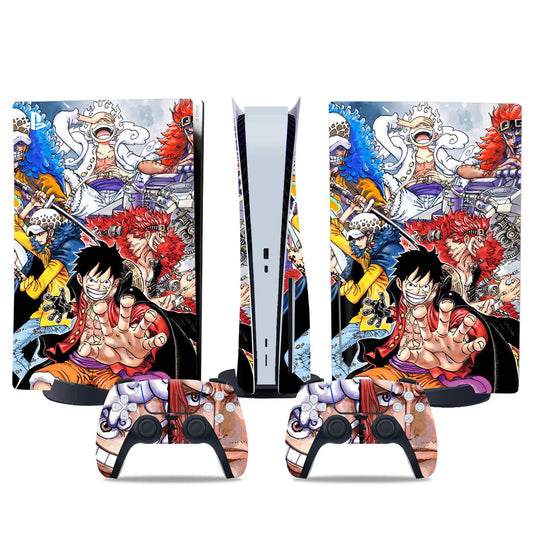 Pegatina PS5 y mandos Dragon Ball - Goku y los héroes del manga en collage