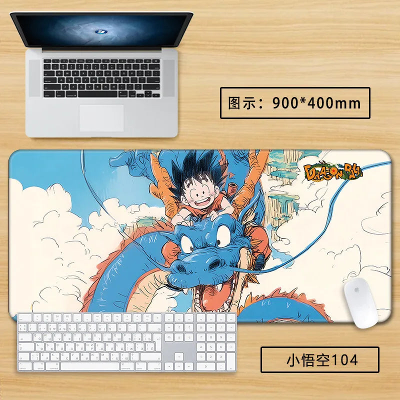 Tapis de souris blanc Dragon Ball - Goku enfant en gros plan