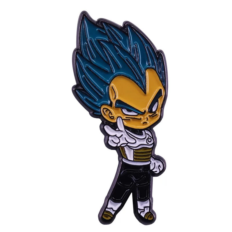 Spilla Dragon Ball - Vegeta Super Saiyan Blu chibi