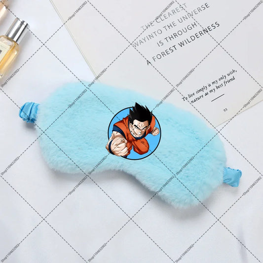Dragon Ball blaue Schlafmaske - Goku bereit für Kampfeinsatz