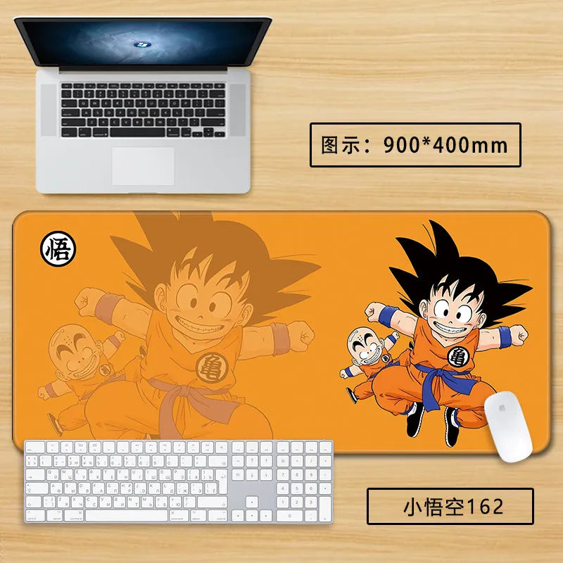 Tapis de souris blanc Dragon Ball - Goku enfant en gros plan