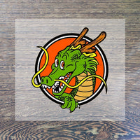 Shenron sur fond orange
