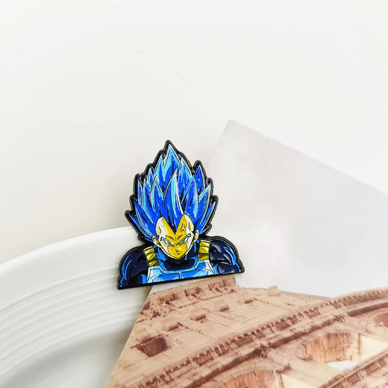 Spilla Dragon Ball - Vegeta Super Saiyan Blu in ritratto