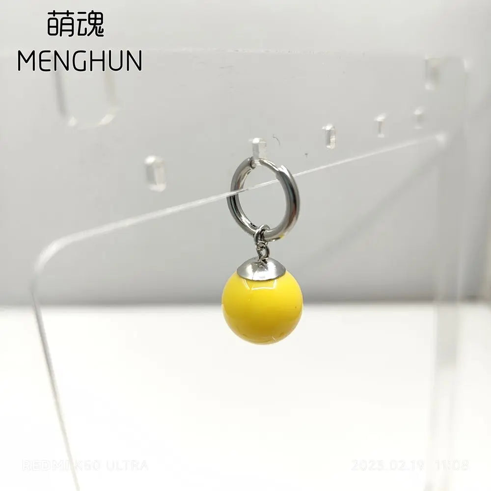 Boucles d'oreilles Potara Dragon Ball - perles vertes et jaunes