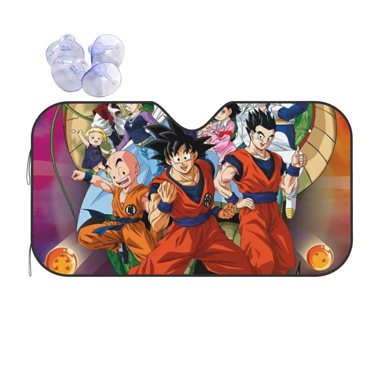 Car sunshade Dragon Ball looks of Saiyan warriors