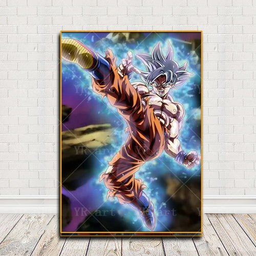 Vertical Poster Dragon Ball - Goku Ultra Instinct bei Tauchattacke