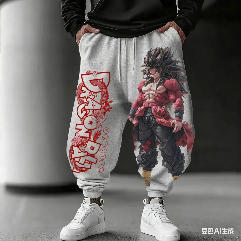 Dragon Ball White Jogging Pants - Goku Super Saiyan 4