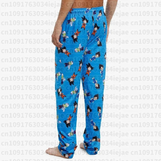 Pantalon de pyjama bleu Dragon Ball - Goku en motifs répétés