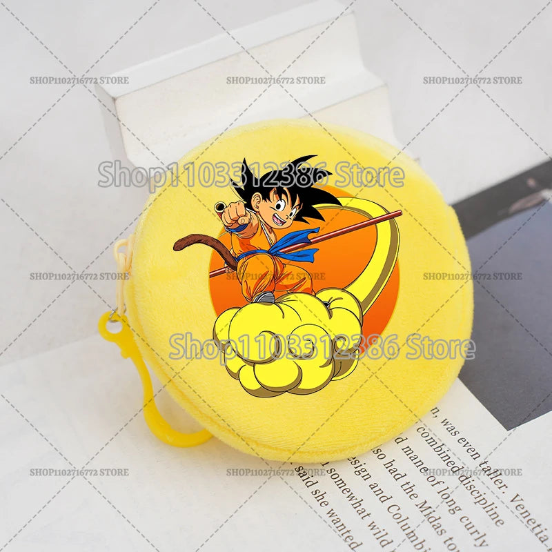 Porte-monnaie rond coloré Dragon Ball Goku et Shenron
