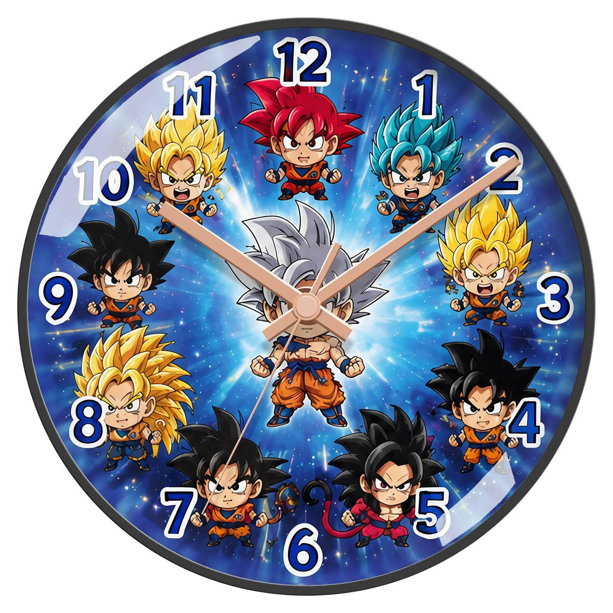 Orologio da parete Dragon Ball - trasformazioni di Goku in cerchio