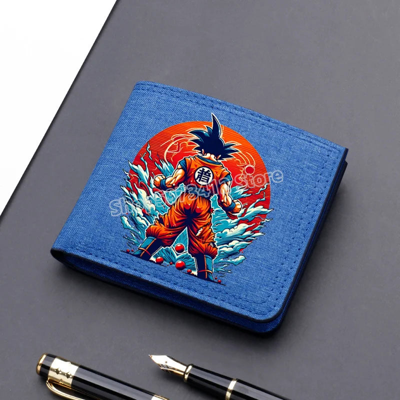 Dragon Ball patterned wallets - Ultra Instinct and Shenron child Goku