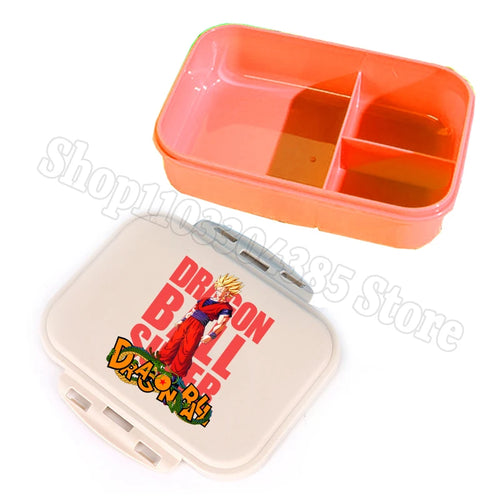 Boîte à goûter compartimentée orange Dragon Ball - Goku Super Saiyan et lettrage rouge