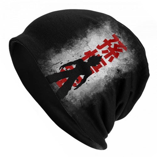 Berretto nero Dragon Ball - Goku in silhouette e kanji rossi