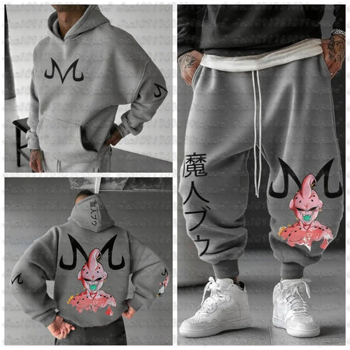 Dragon Ball sweatshirt and jogging set - Majin Buu gray