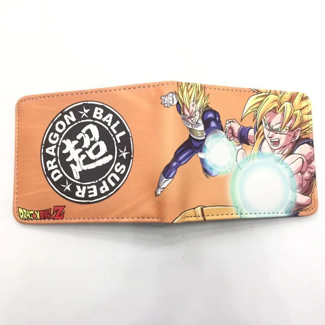 Dragon Ball orange Brieftasche - Goku und Vegeta Super Saiyan bei Angriff